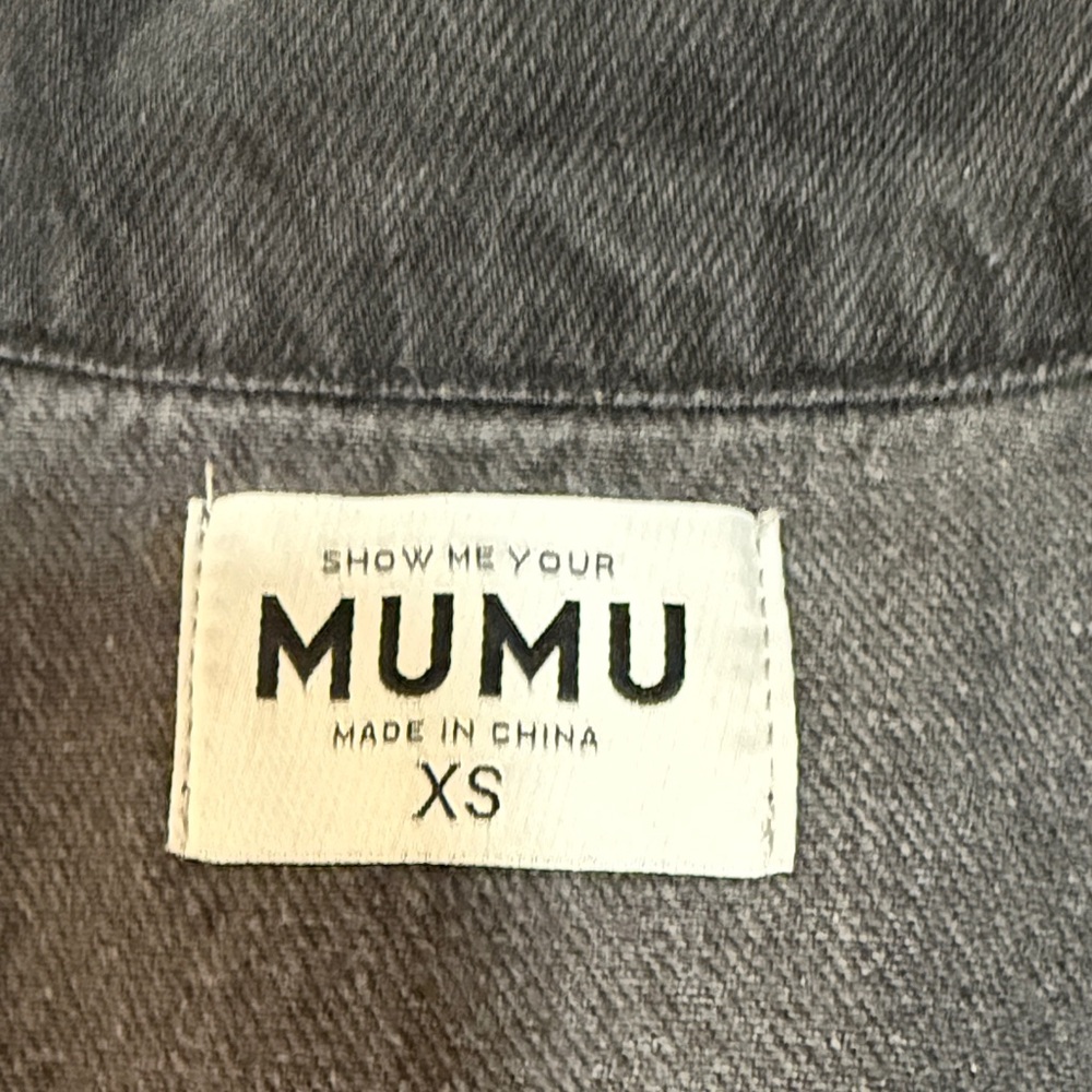 Show Me Your MuMu Black Short-Sleeve Denim Romper - Picture 2 of 7